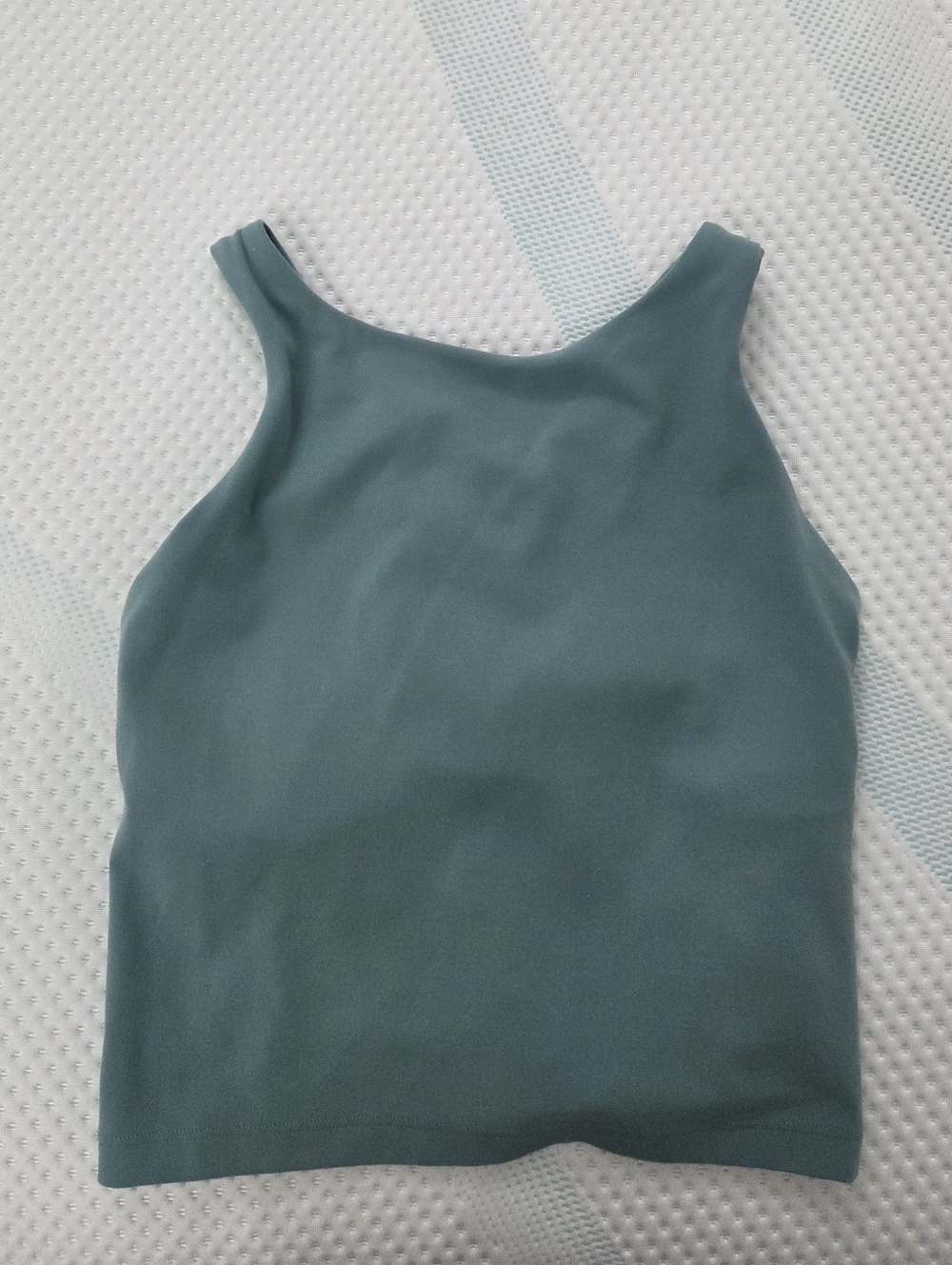 Athleta Teal High-Neck Crop Top